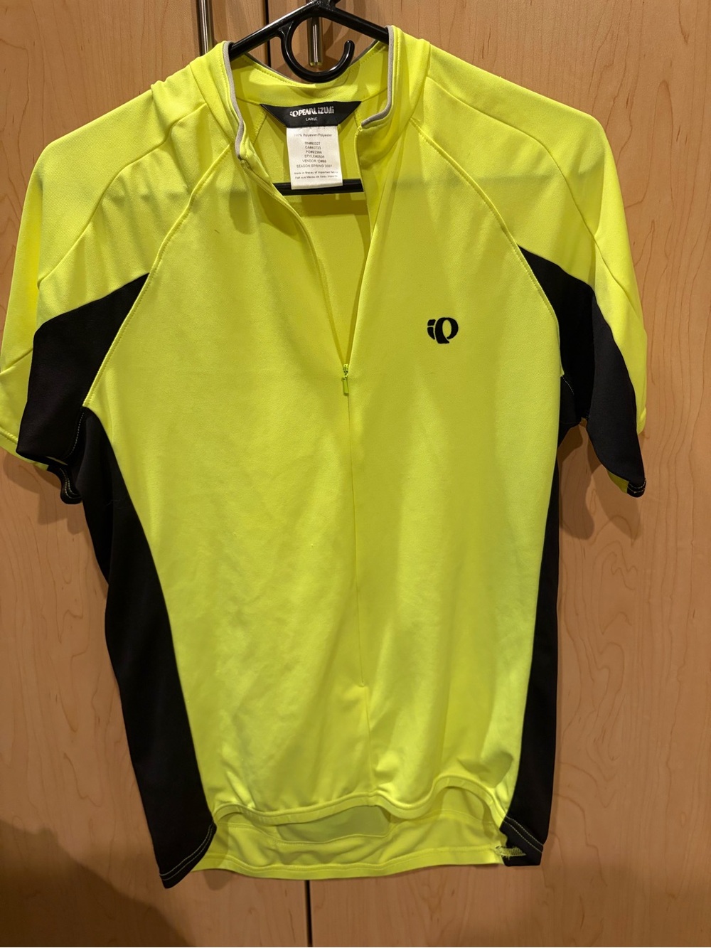 Pearl Izumi High-Visibility Yellow and Black Short-Sleeve Cycling Jersey